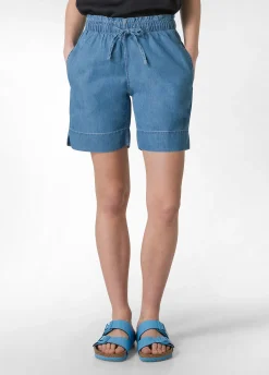 Clearance Shorts In Denim Lyocell Blu Donna Bermuda