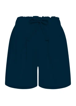 Best Sale Shorts In Misto Lino E Lyocell Blu Donna Bermuda