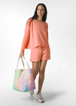 Clearance Shorts In Spugna Arancio Donna Pantaloncini Sportivi