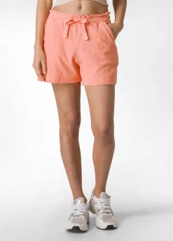 Clearance Shorts In Spugna Arancio Donna Pantaloncini Sportivi