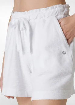 Cheap Shorts In Spugna Bianco Donna Pantaloncini Sportivi