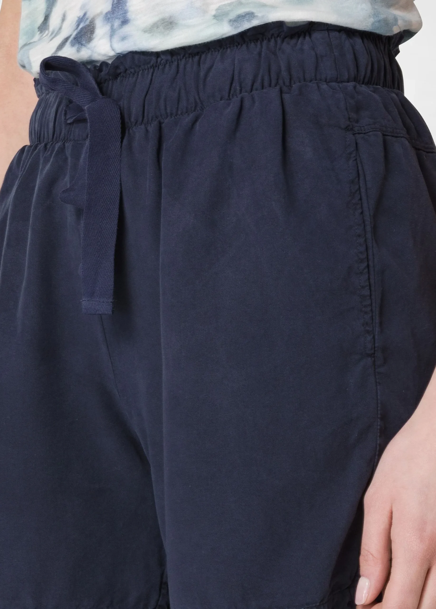Store Shorts In Twill Tencel Blu Donna Bermuda