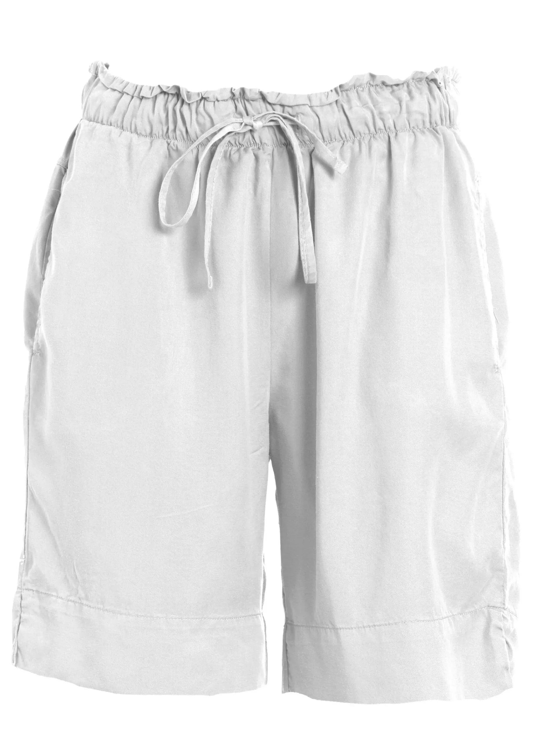 Best Sale Shorts In Viscosa Crepe Bianco Donna Bermuda