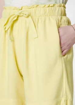 New Shorts In Viscosa Crepe Giallo Donna Bermuda