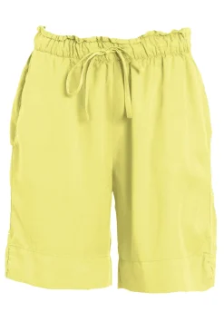 New Shorts In Viscosa Crepe Giallo Donna Bermuda