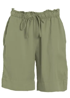 Best Sale Shorts In Viscosa Crepe Verde Donna Bermuda