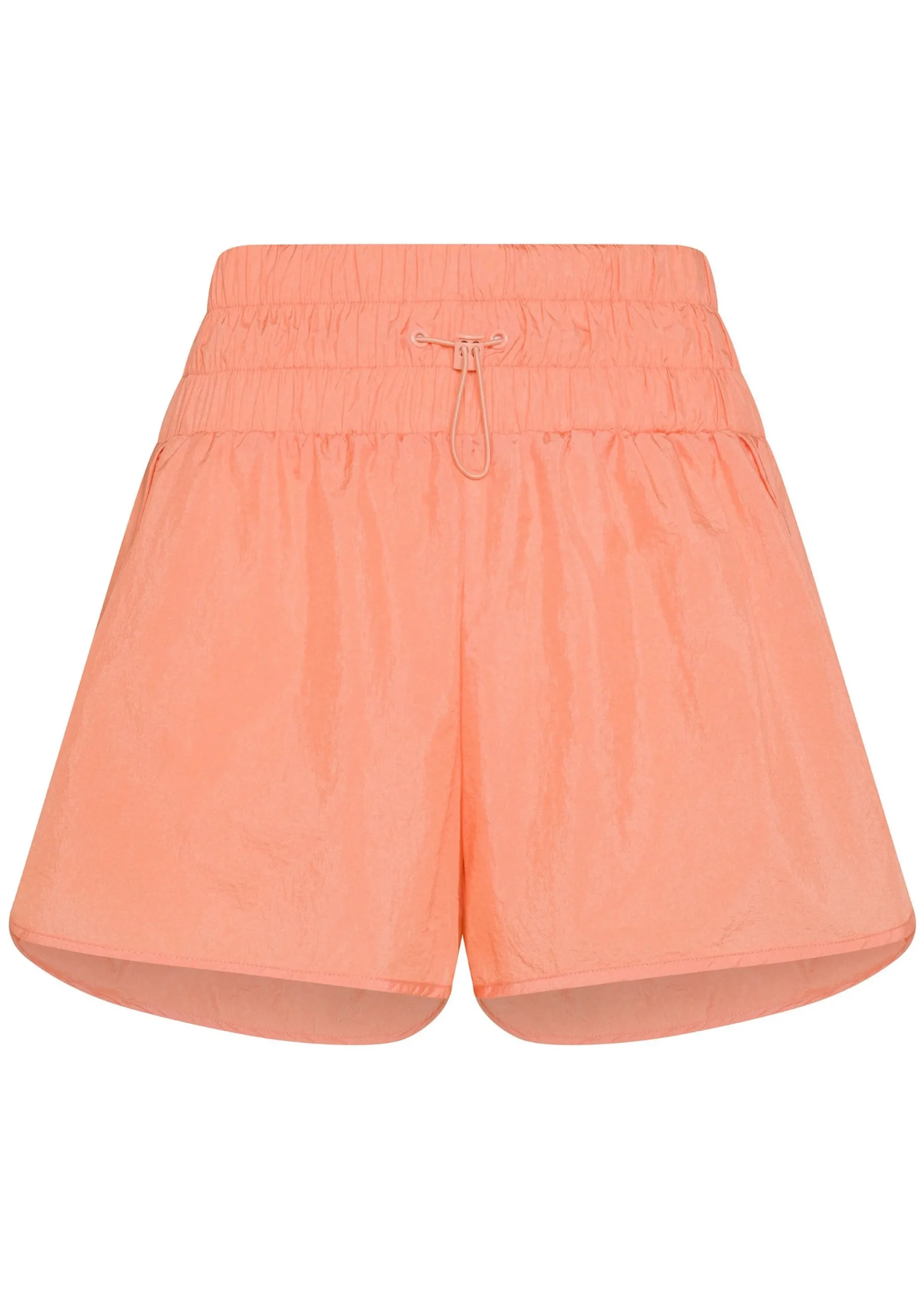 Clearance Shorts Vita Alta In Nylon Arancio Donna Pantaloncini Sportivi