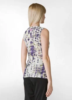 Shop Top Arricciato Stampato Viola Donna Top & T-Shirts