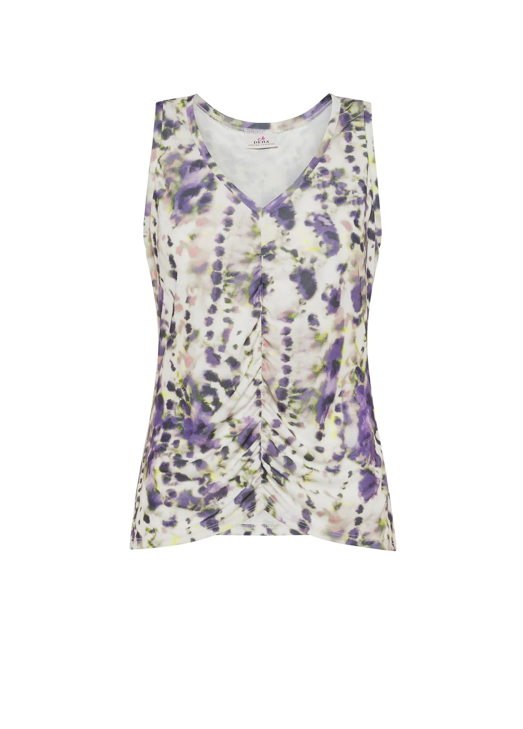 Shop Top Arricciato Stampato Viola Donna Top & T-Shirts