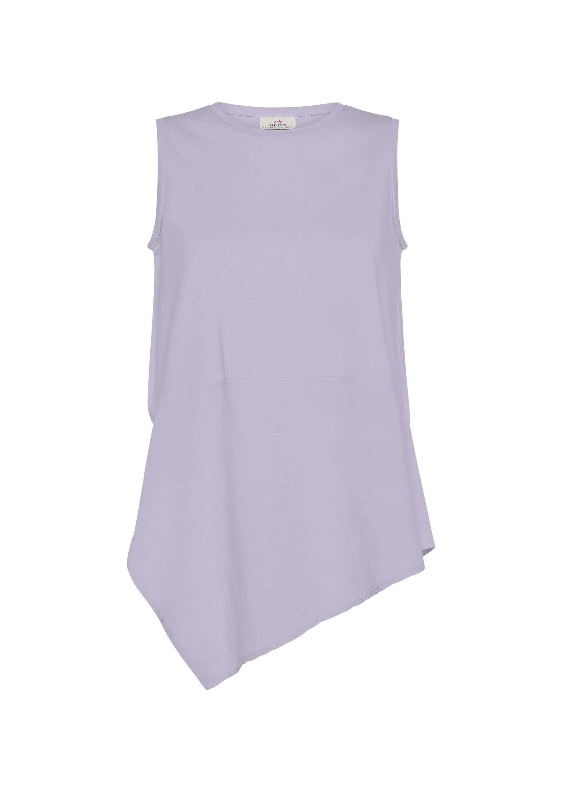 Cheap Top Asimmetrico Con Inserti In Lino Viola Donna Top & T-Shirts