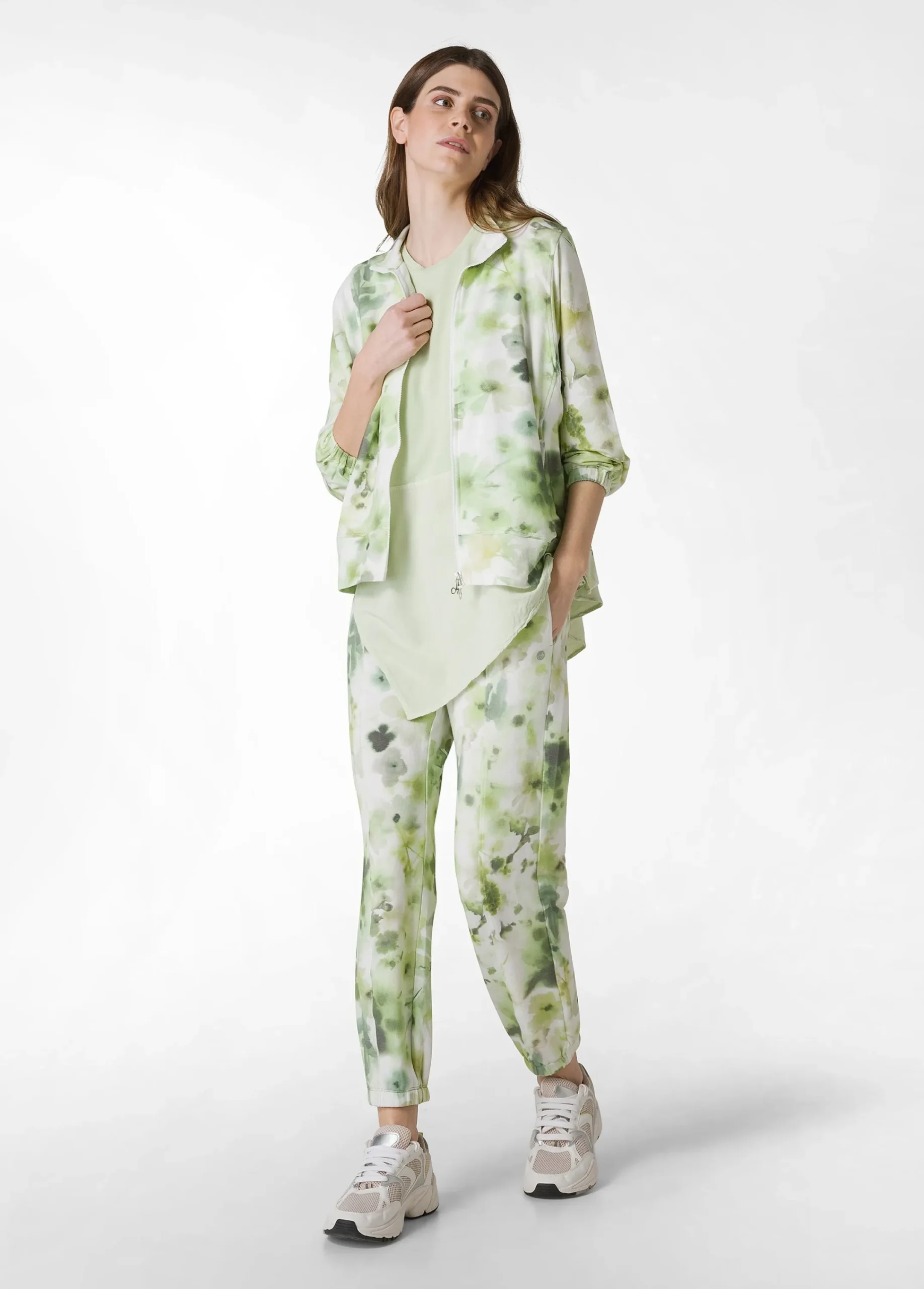 Discount Top Asimmetrico Con Inserti In Lino Verde Donna Top & T-Shirts