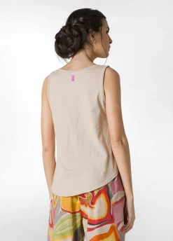 Discount Top Comfort In Jersey Beige Donna Top & T-Shirts