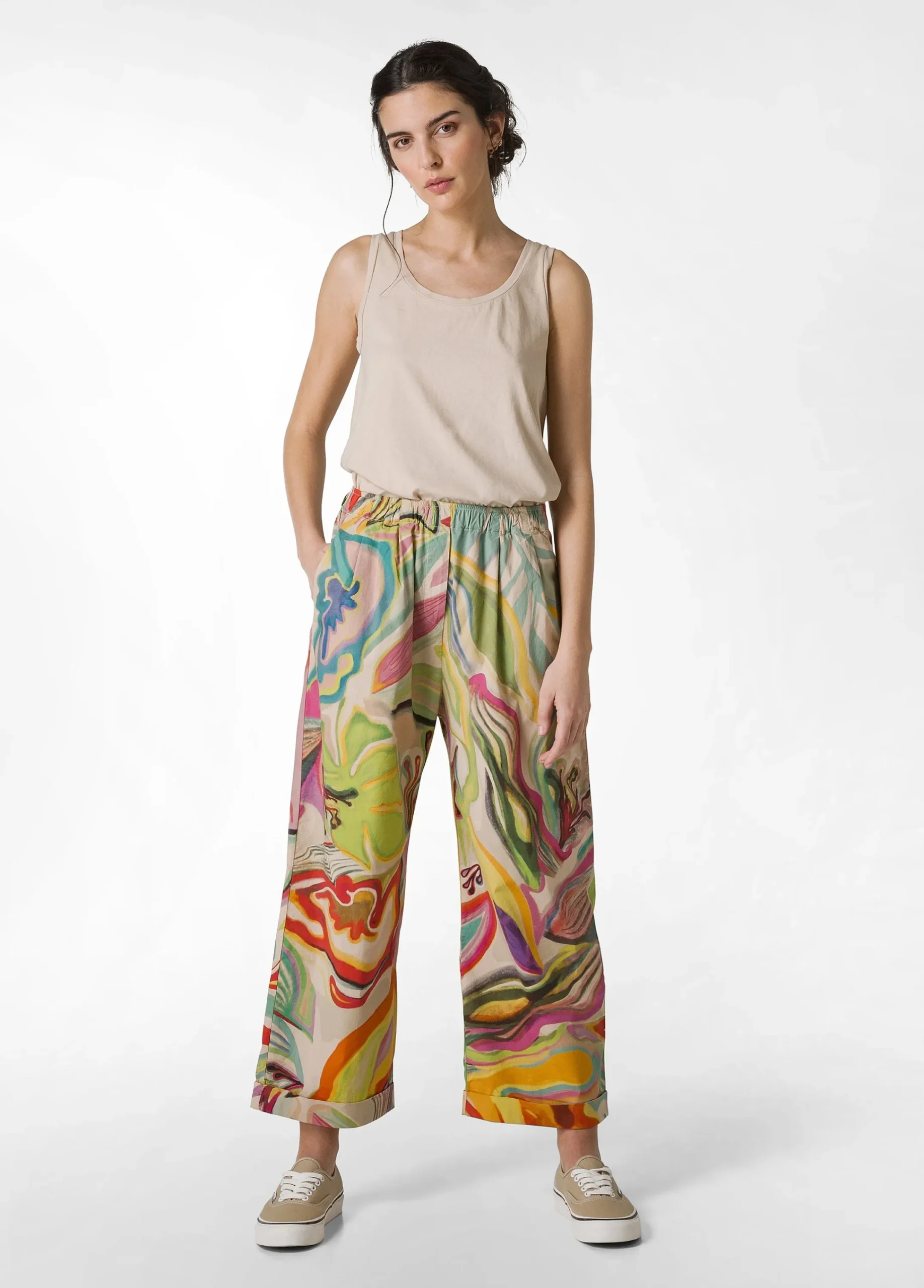 Discount Top Comfort In Jersey Beige Donna Top & T-Shirts