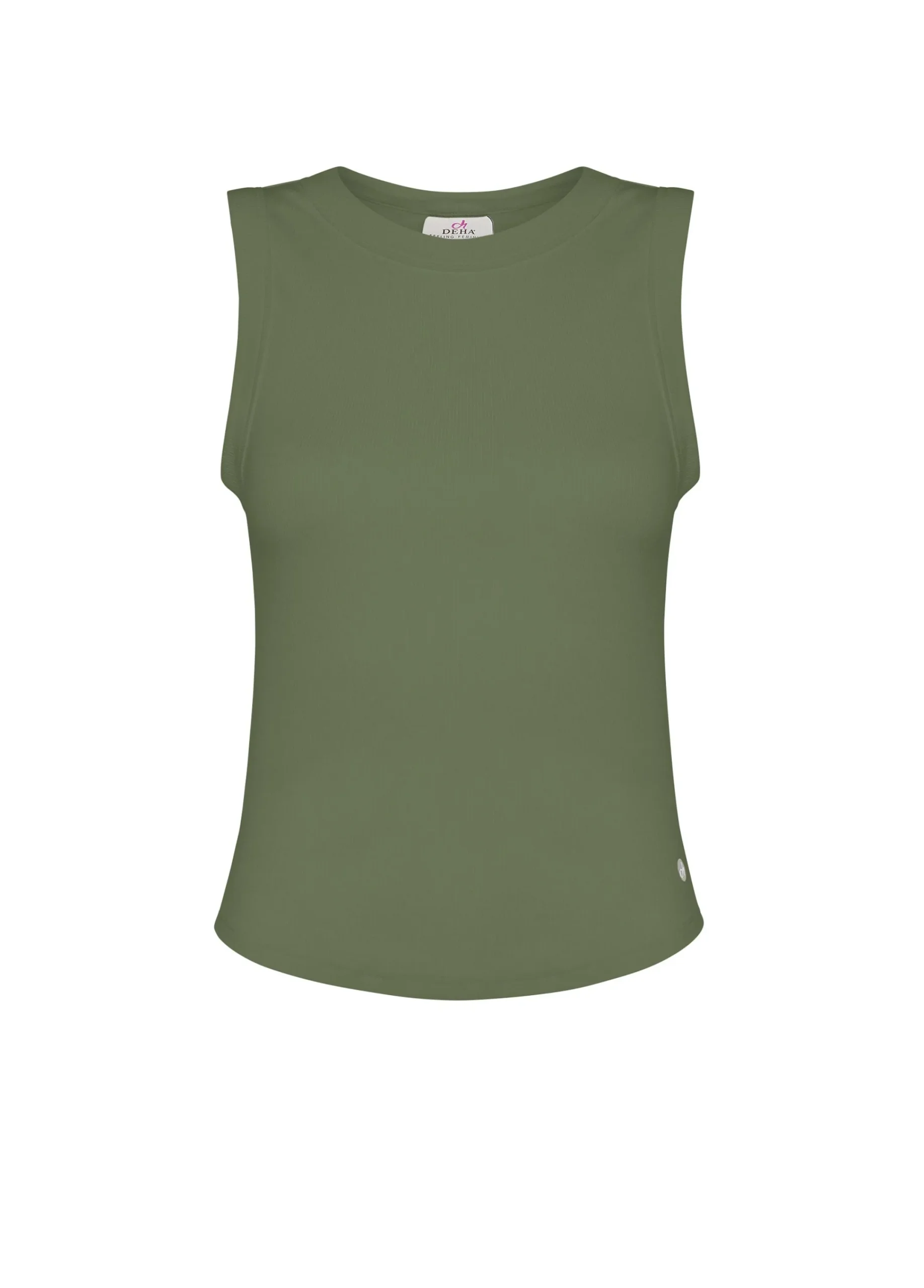 Discount Top In Costina Effetto Vintage Verde Donna Canotte E Reggiseni Sportivi