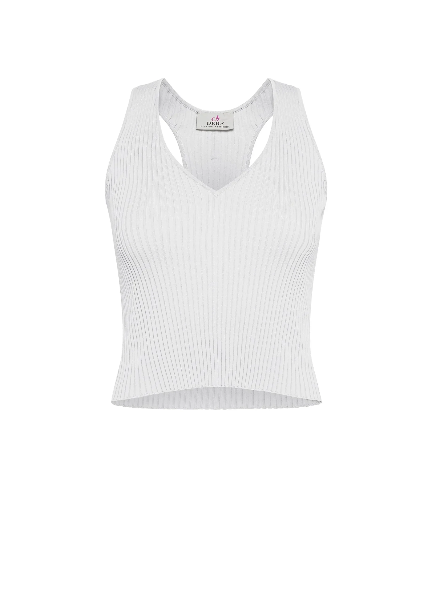 Fashion Top In Maglia Di Rayon Bianco Donna Felpe & Maglieria