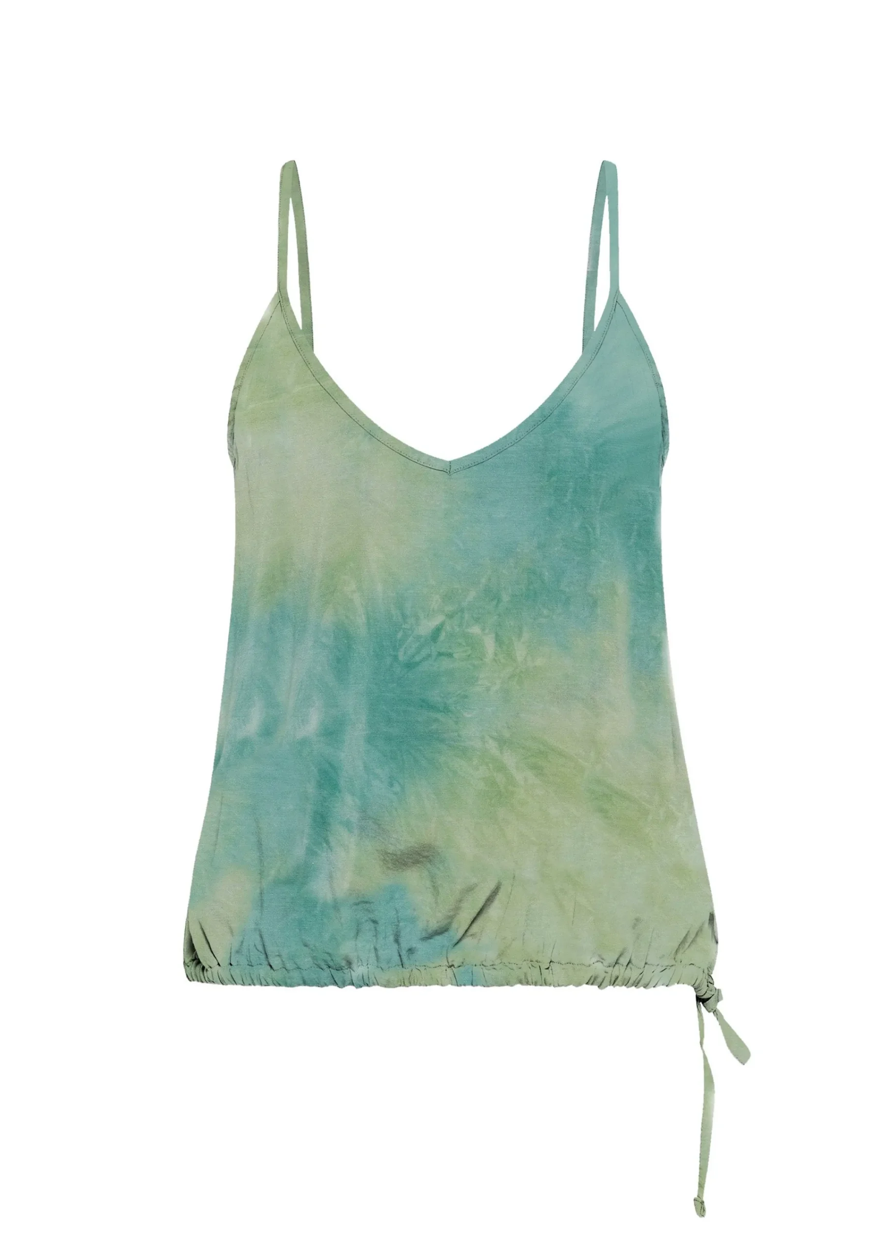Store Top In Twill Effetto Batik Verde Donna Top & T-Shirts