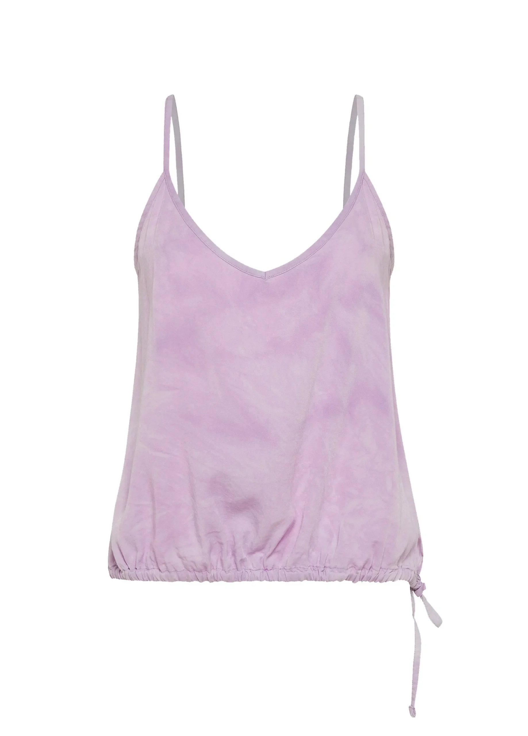 Fashion Top In Twill Effetto Batik Viola Donna Top & T-Shirts