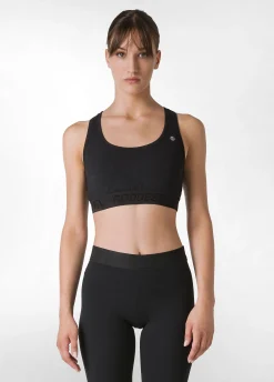 New Top Vogatore Jersey Stretch Nero Donna Canotte E Reggiseni Sportivi