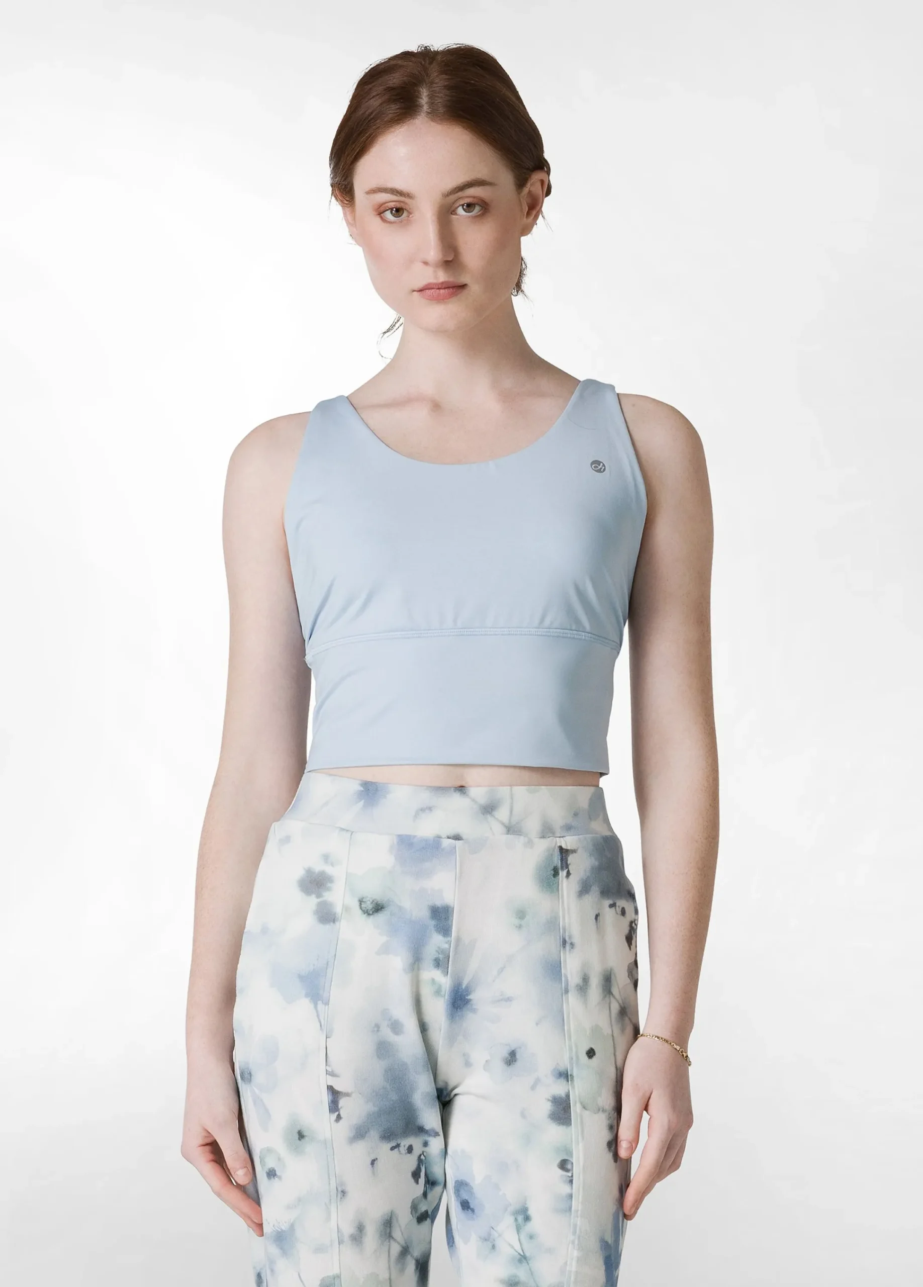 Cheap Top Yoga In Microfibra Riciclata Blu Donna Canotte E Reggiseni Sportivi