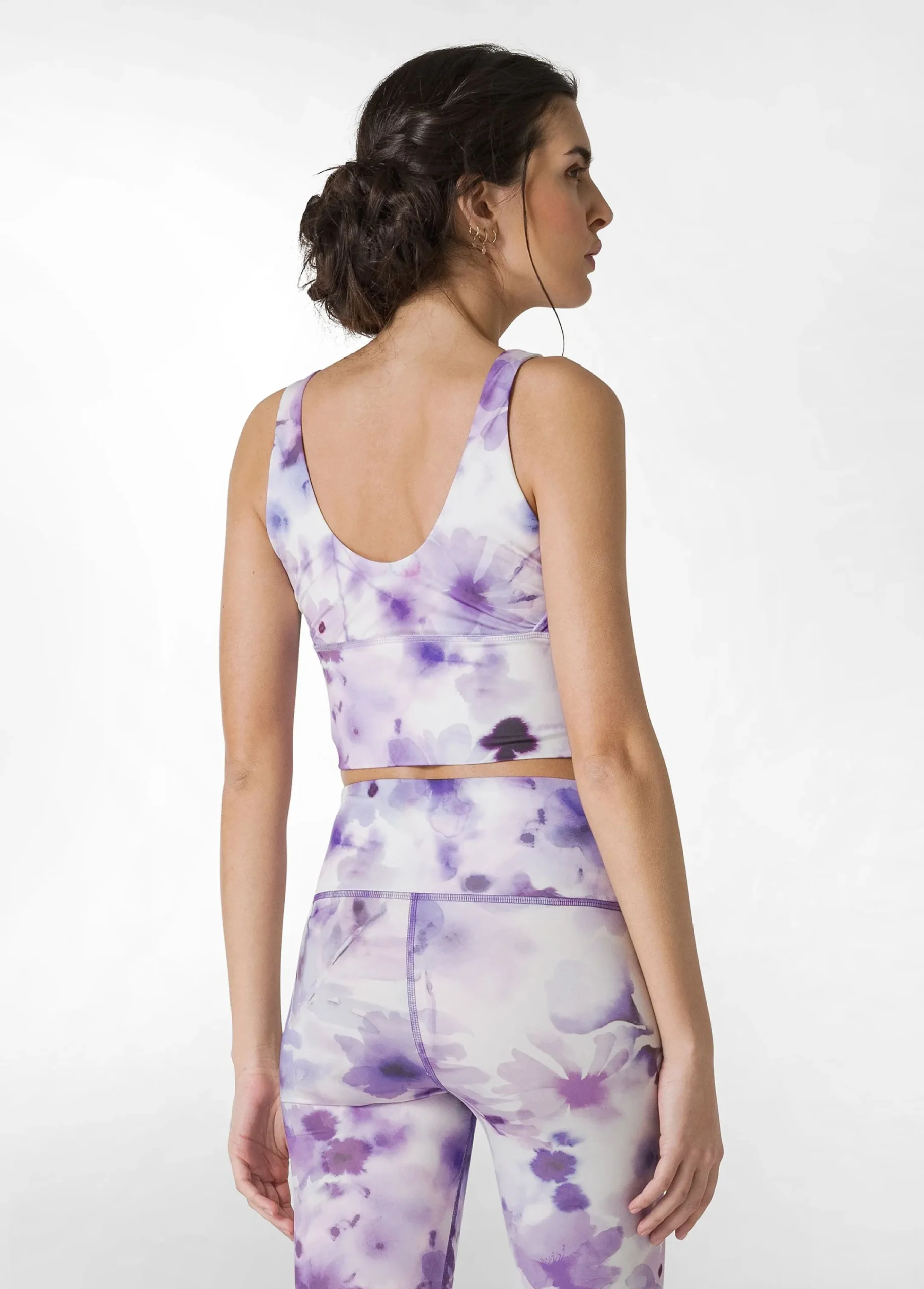 Best Sale Top Yoga In Microfibra Riciclata Stampata Viola Donna Canotte E Reggiseni Sportivi