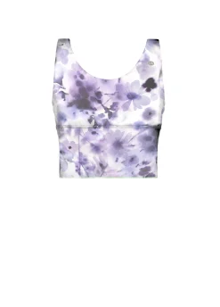 Best Sale Top Yoga In Microfibra Riciclata Stampata Viola Donna Canotte E Reggiseni Sportivi