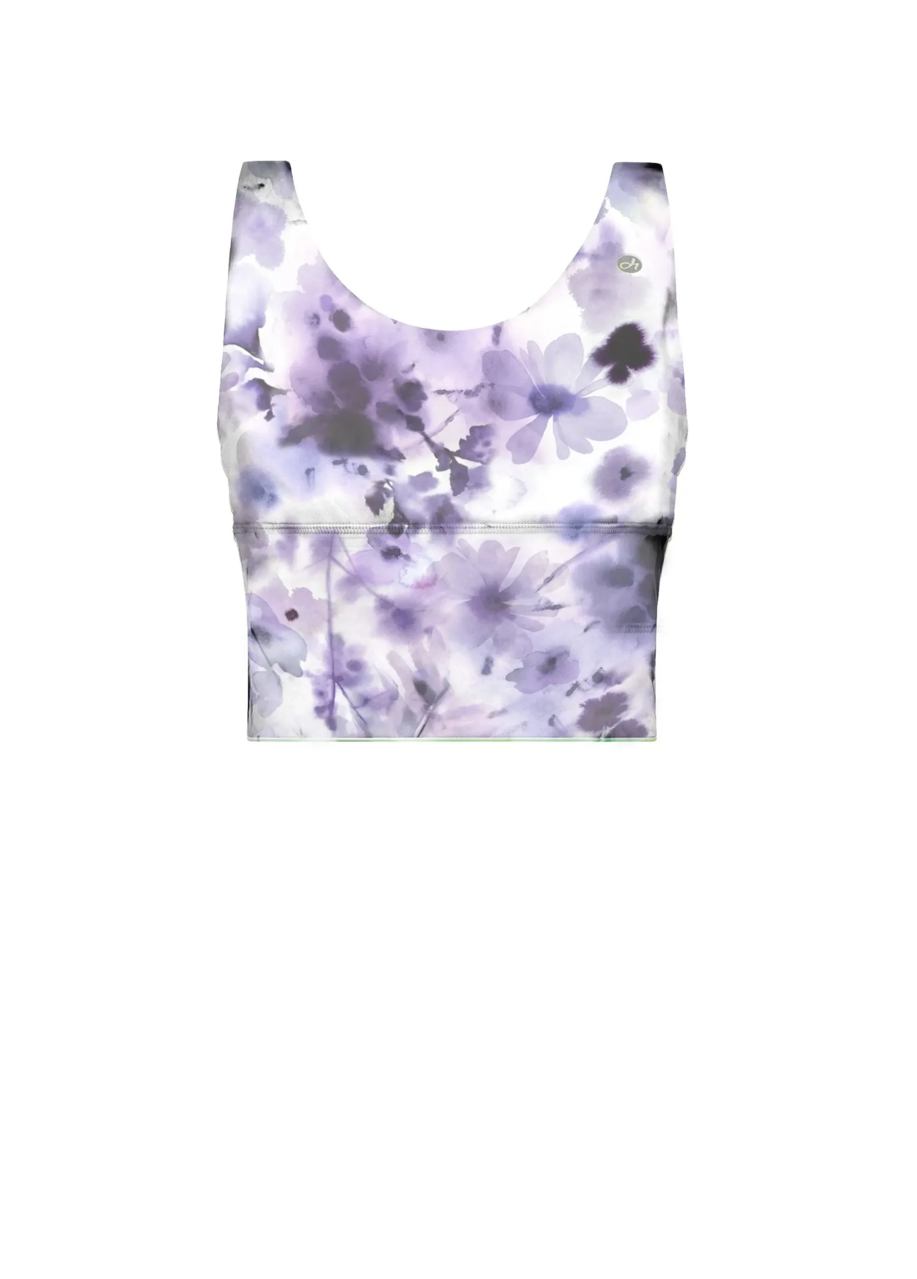 Best Sale Top Yoga In Microfibra Riciclata Stampata Viola Donna Canotte E Reggiseni Sportivi