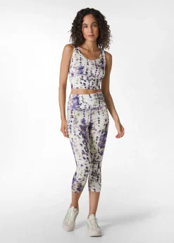 Cheap Top Yoga In Microfibra Riciclata Stampata Viola Donna Canotte E Reggiseni Sportivi