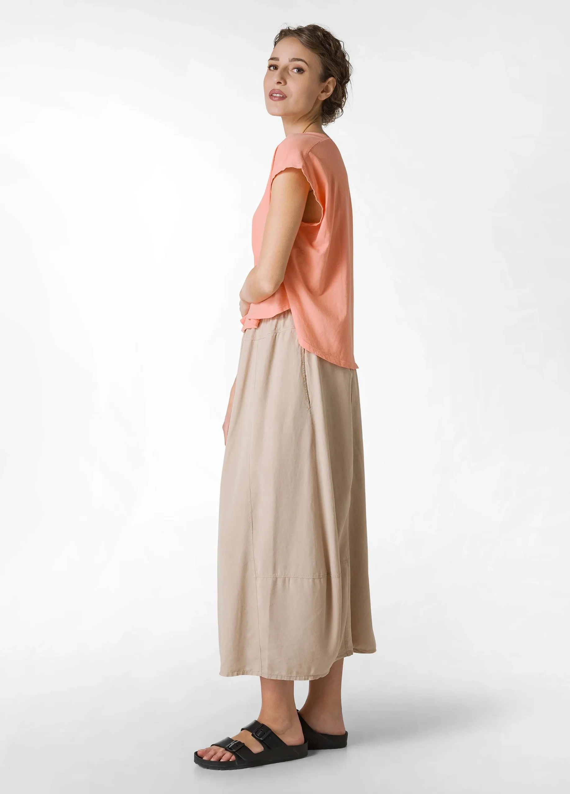Cheap T-Shirt Ampia Arancio Donna Top & T-Shirts