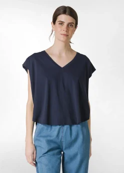 Best Sale T-Shirt Ampia Blu Donna Top & T-Shirts