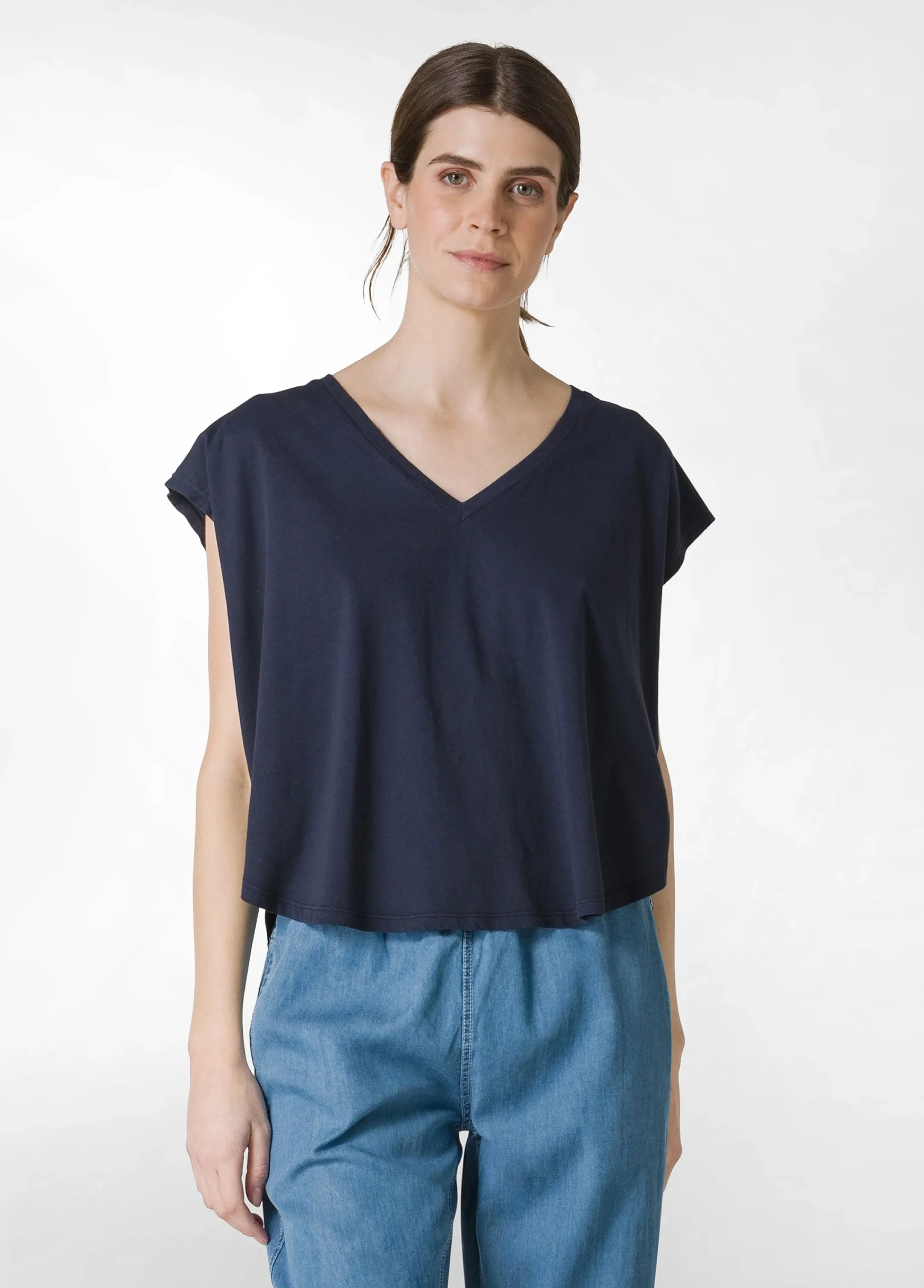Best Sale T-Shirt Ampia Blu Donna Top & T-Shirts
