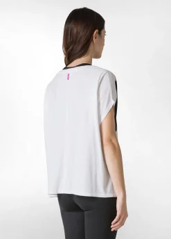Clearance T-Shirt Ampia Con Grafica Bianco Donna Top & T-Shirts