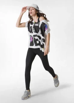 Clearance T-Shirt Ampia Con Grafica Bianco Donna Top & T-Shirts