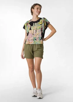 Sale T-Shirt Ampia Con Scritte Nero Donna Top & T-Shirts