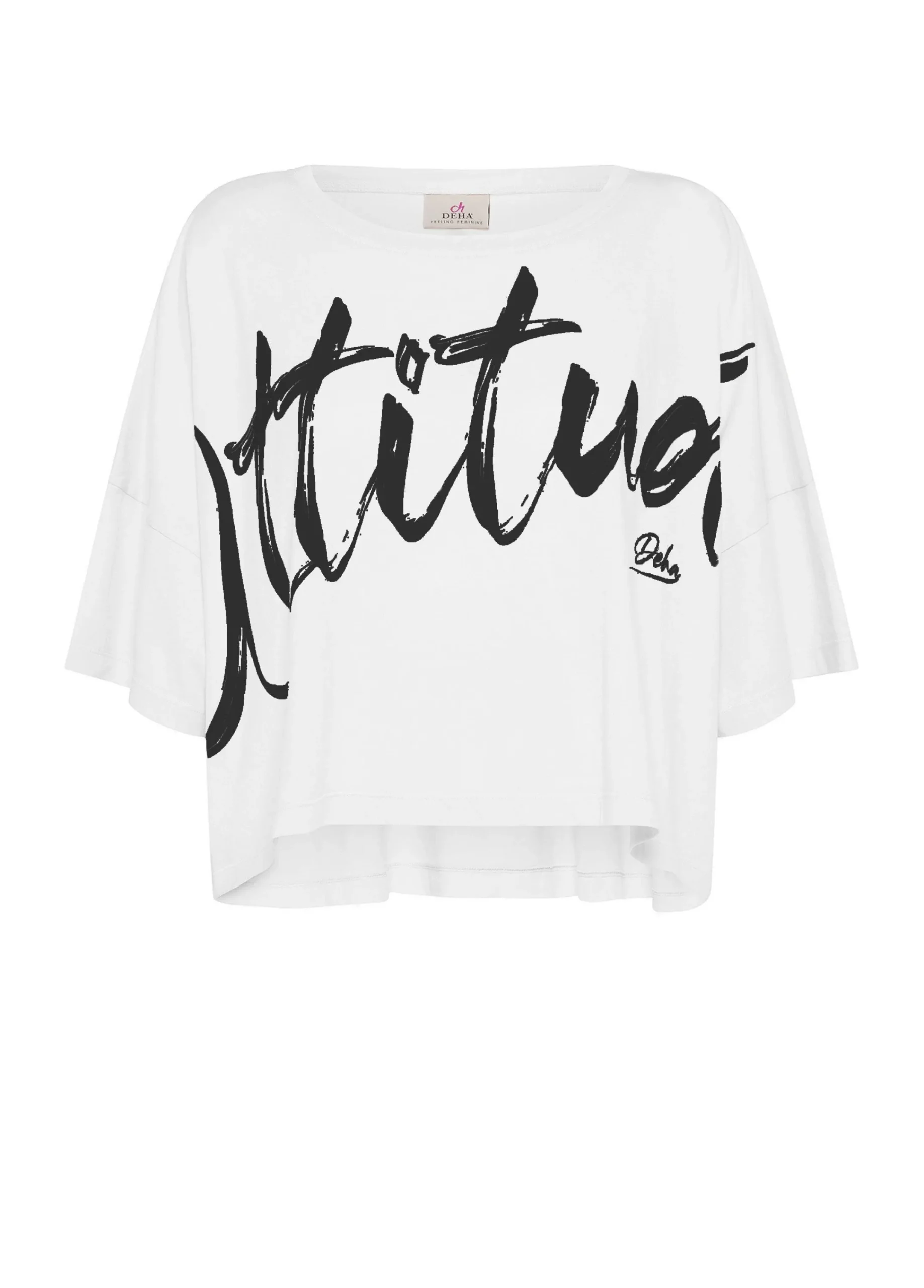 Store T-Shirt Cropped Leggera Effetto Vintage Bianco Donna Top & T-Shirts