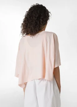 Store T-Shirt Cropped Leggera Effetto Vintage Rosa Donna Top & T-Shirts