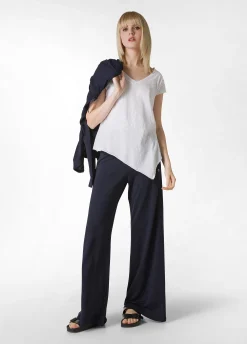 Outlet T-Shirt Fiammata Effetto Vintage Bianco Donna Top & T-Shirts