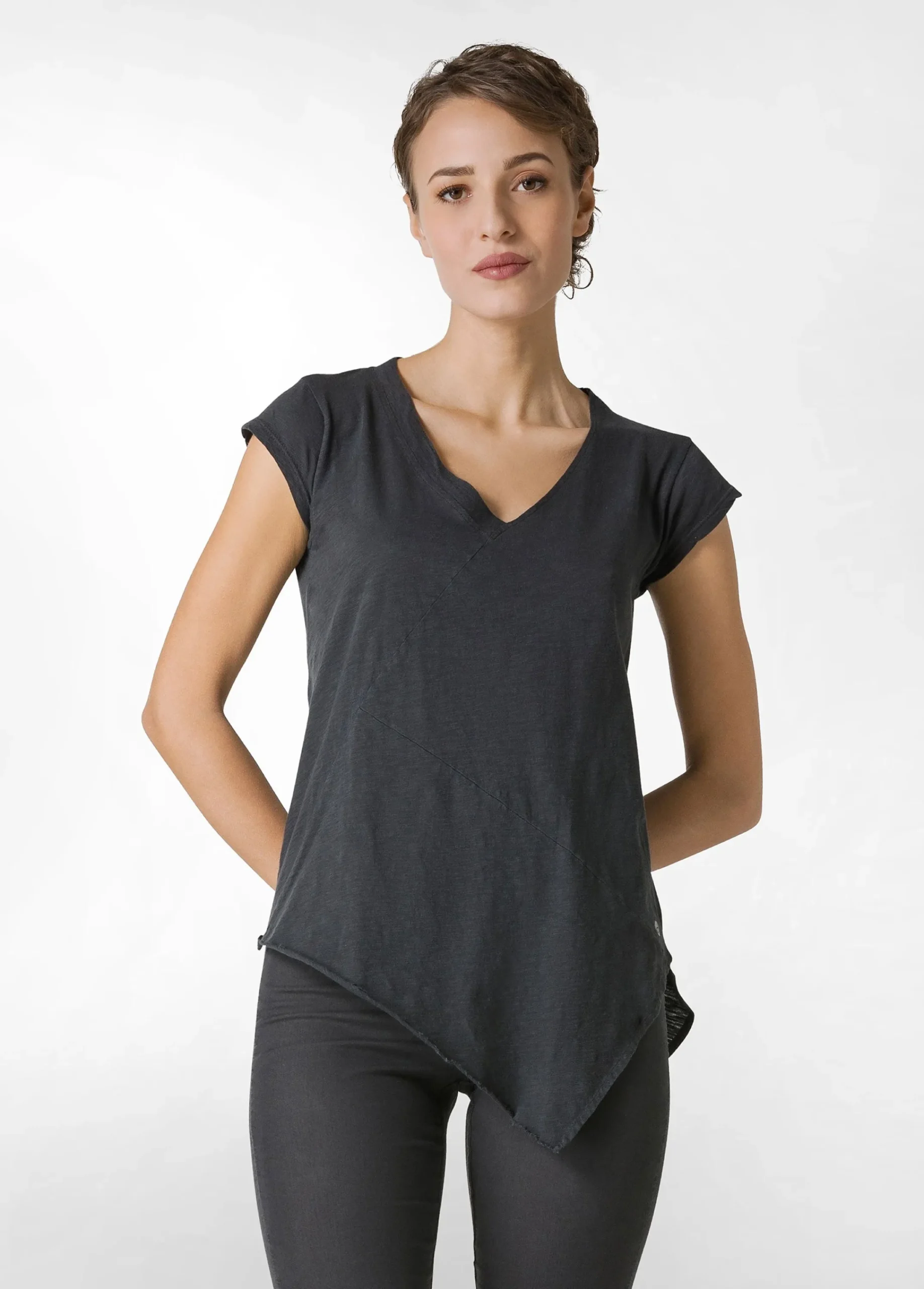 Online T-Shirt Fiammata Effetto Vintage Nero Donna Top & T-Shirts