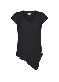 Online T-Shirt Fiammata Effetto Vintage Nero Donna Top & T-Shirts