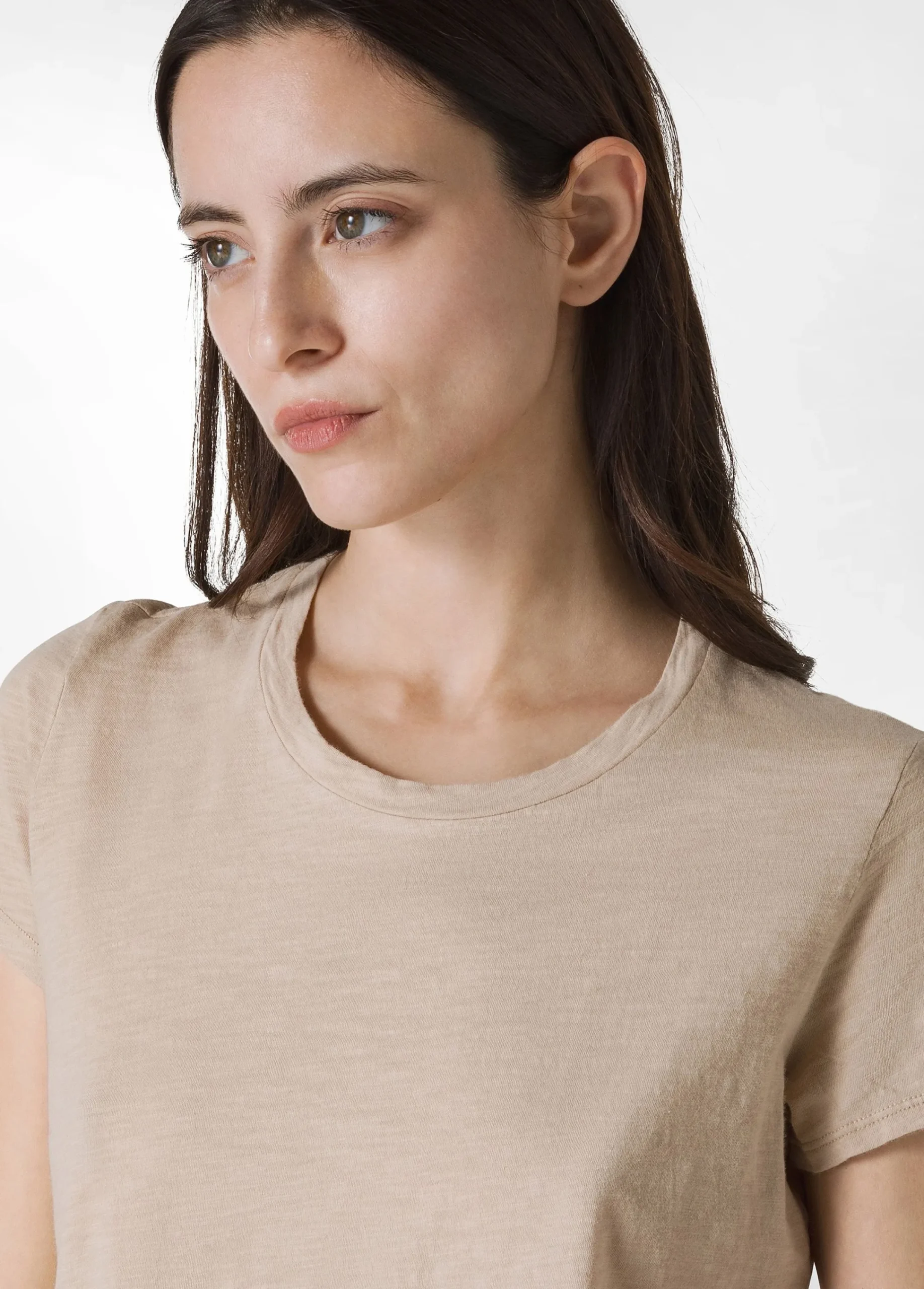 Best Sale T-Shirt In Jersey Fiammato Beige Donna Top & T-Shirts