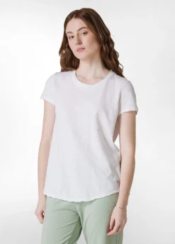 Store T-Shirt In Jersey Fiammato Bianco Donna Top & T-Shirts