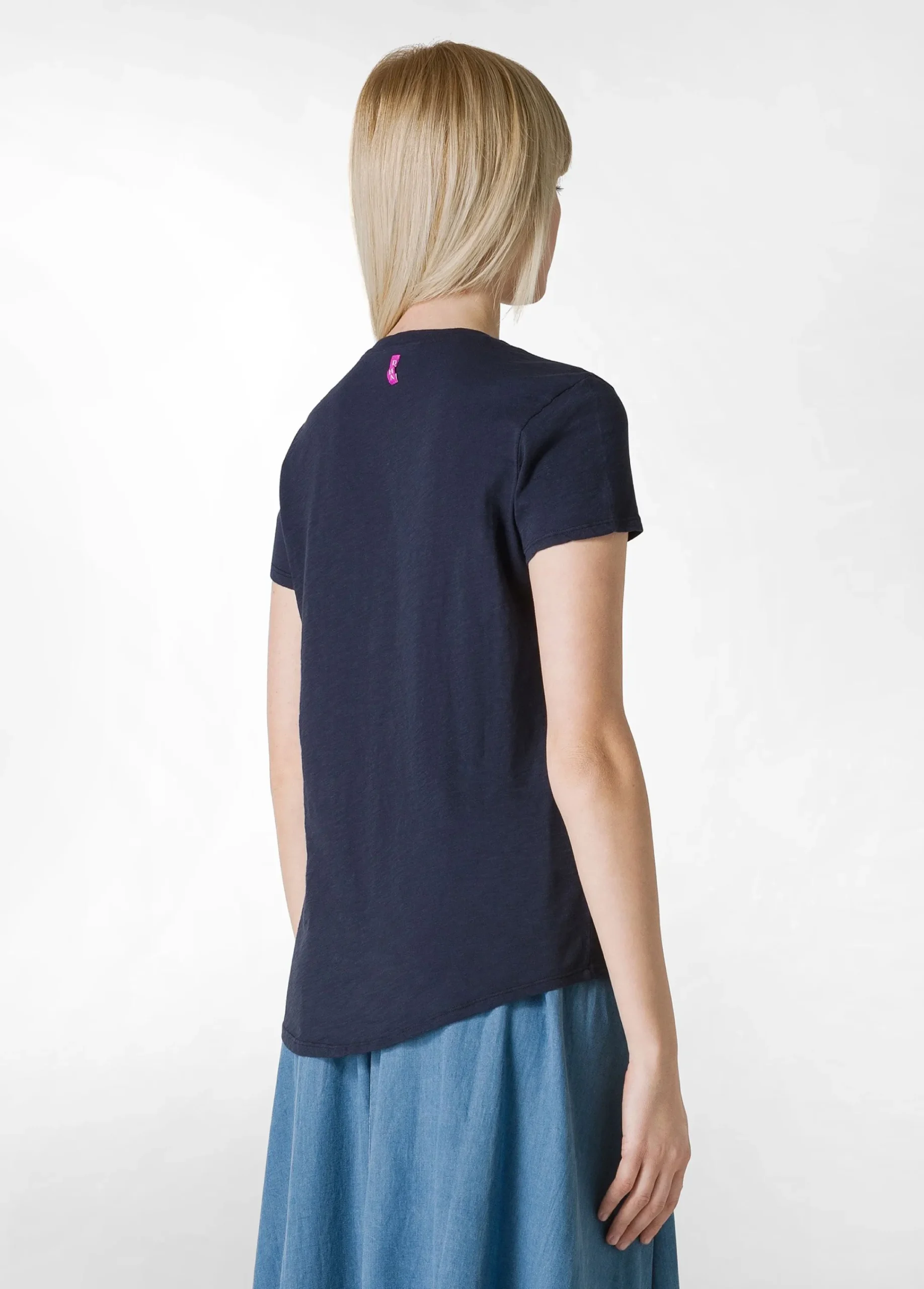 Cheap T-Shirt In Jersey Fiammato Blu Donna Top & T-Shirts