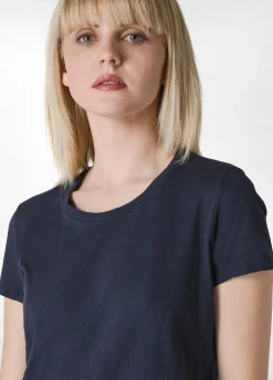 Cheap T-Shirt In Jersey Fiammato Blu Donna Top & T-Shirts