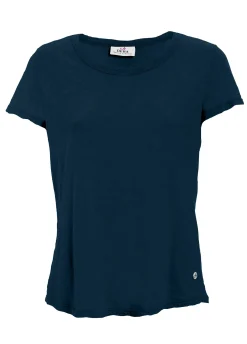 Cheap T-Shirt In Jersey Fiammato Blu Donna Top & T-Shirts