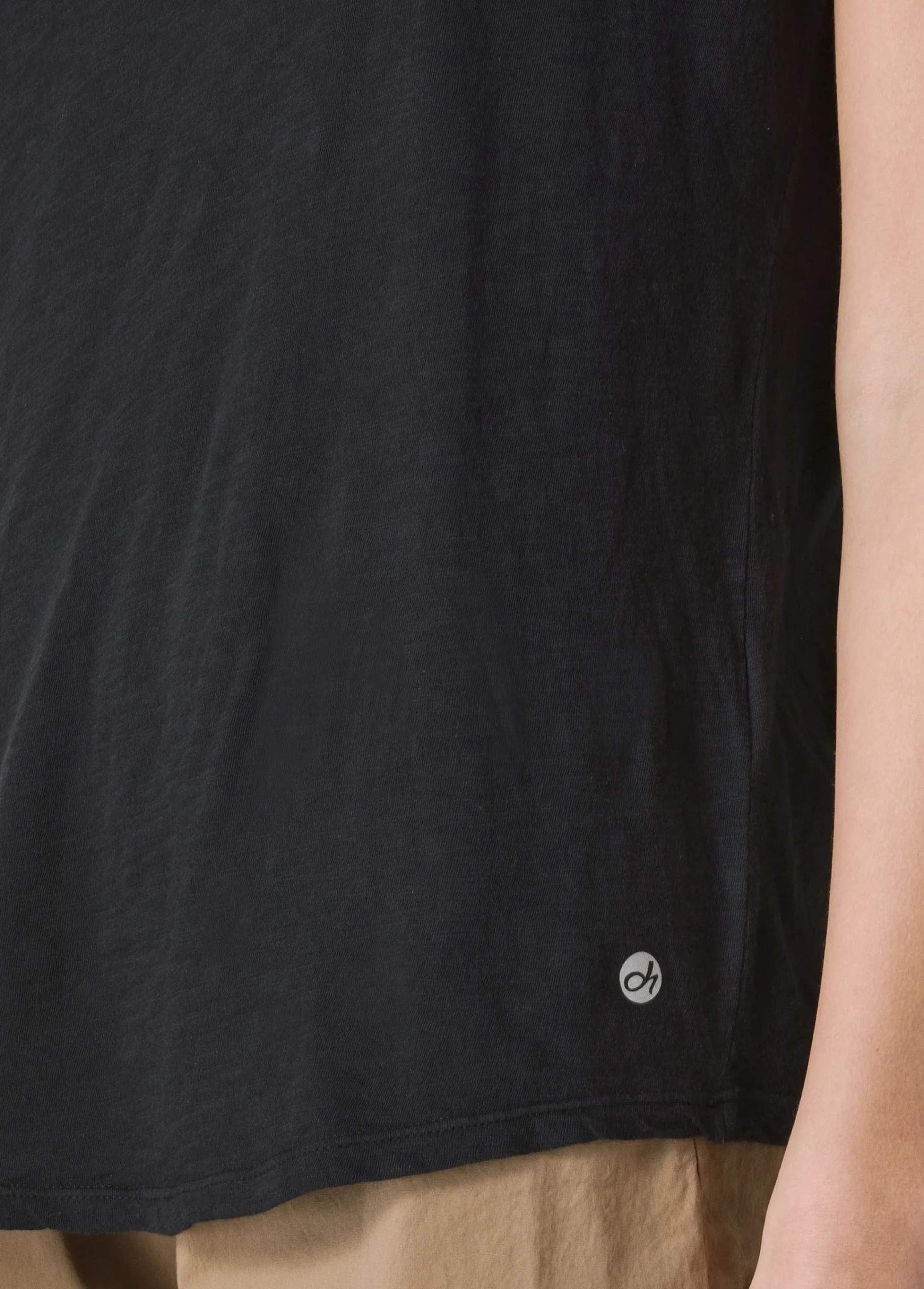 Best Sale T-Shirt In Jersey Fiammato Nero Donna Top & T-Shirts