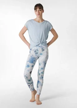 Outlet T-Shirt In Viscosa Con Nodo Blu Donna Top & T-Shirts