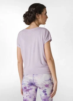 Online T-Shirt In Viscosa Con Nodo Viola Donna Top & T-Shirts