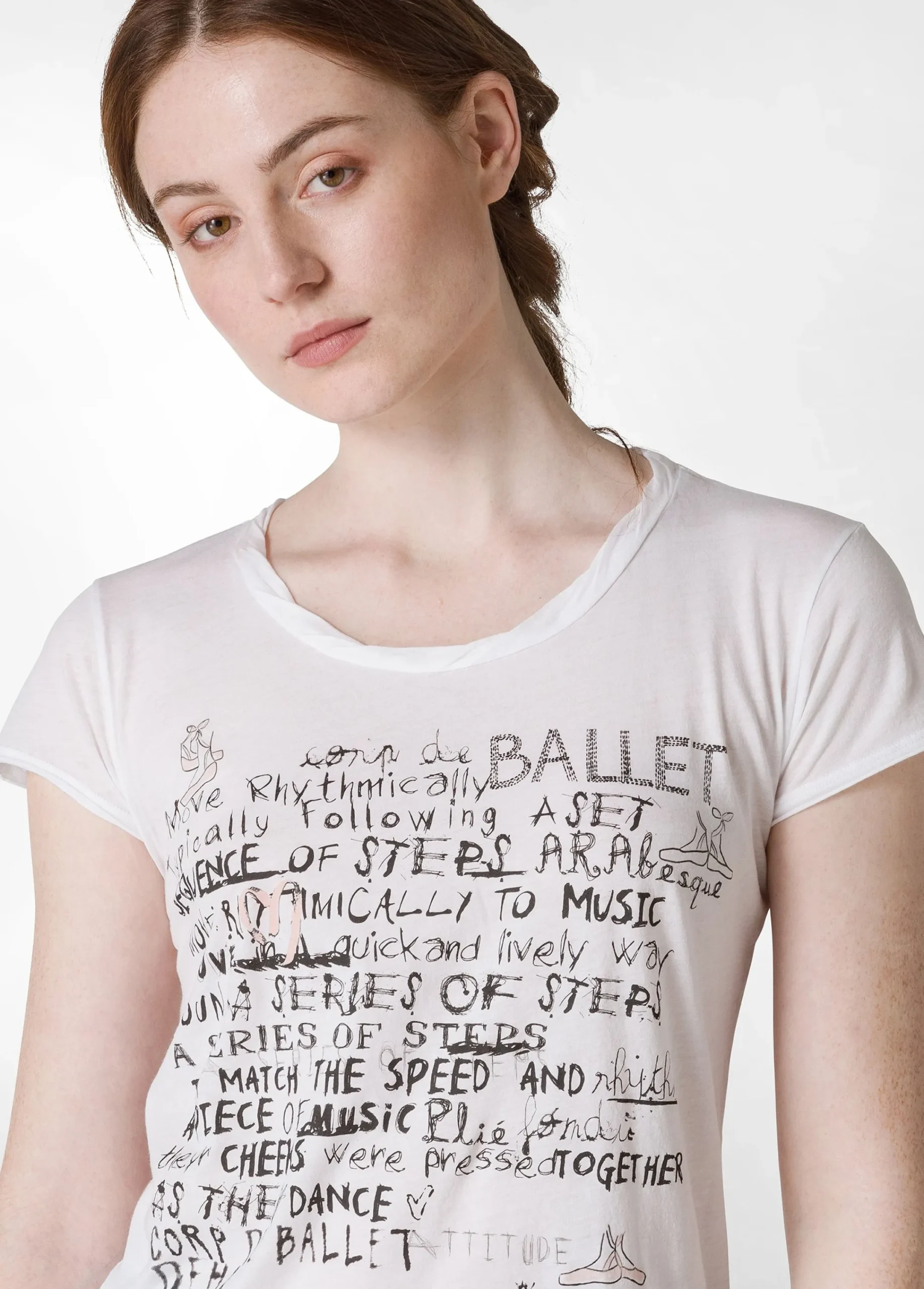 Cheap T-Shirt Leggera Con Stampa Bianco Donna Top & T-Shirts
