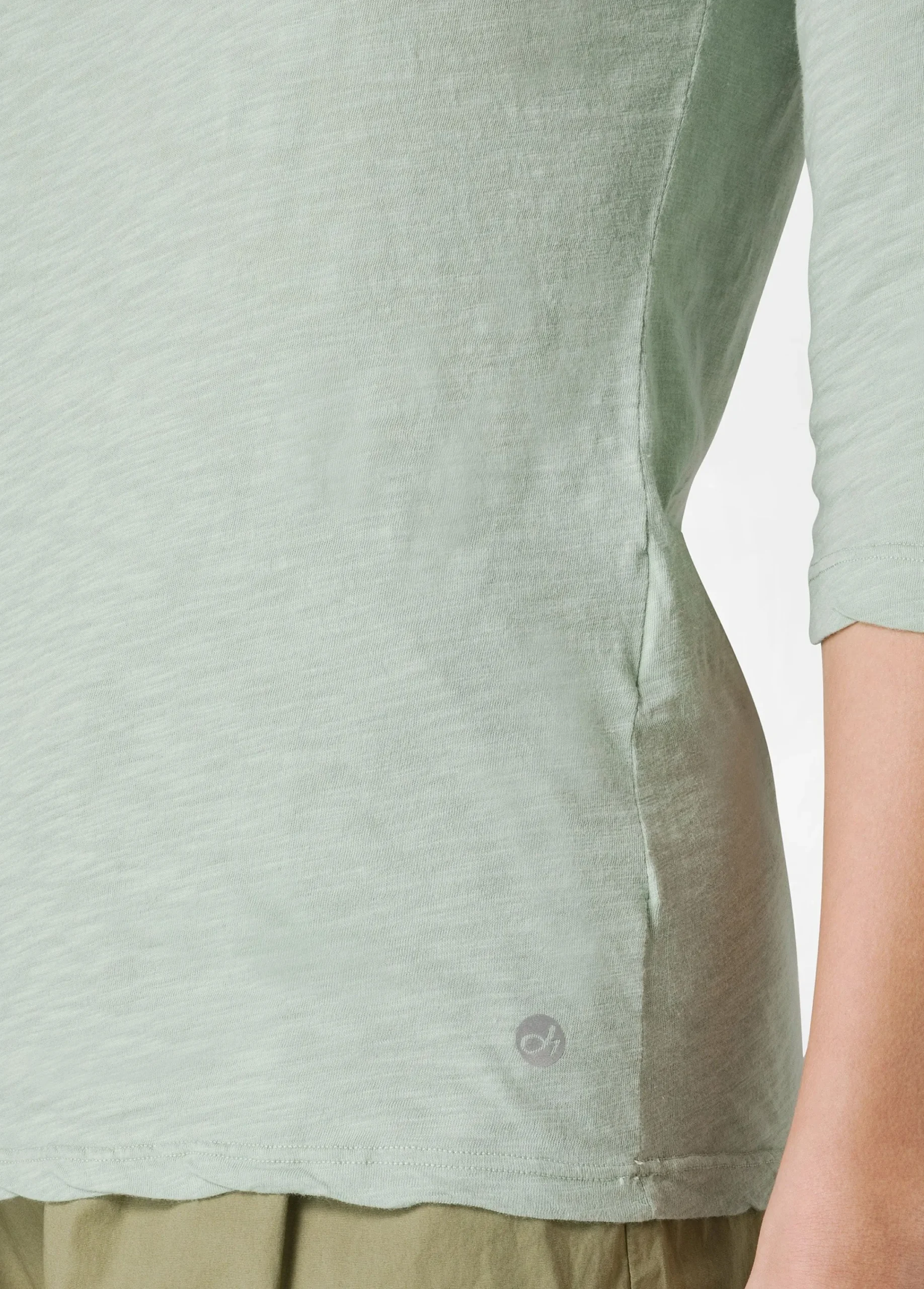 Best Sale T-Shirt Manica 3/4 In Jersey Fiammato Verde Donna Top & T-Shirts