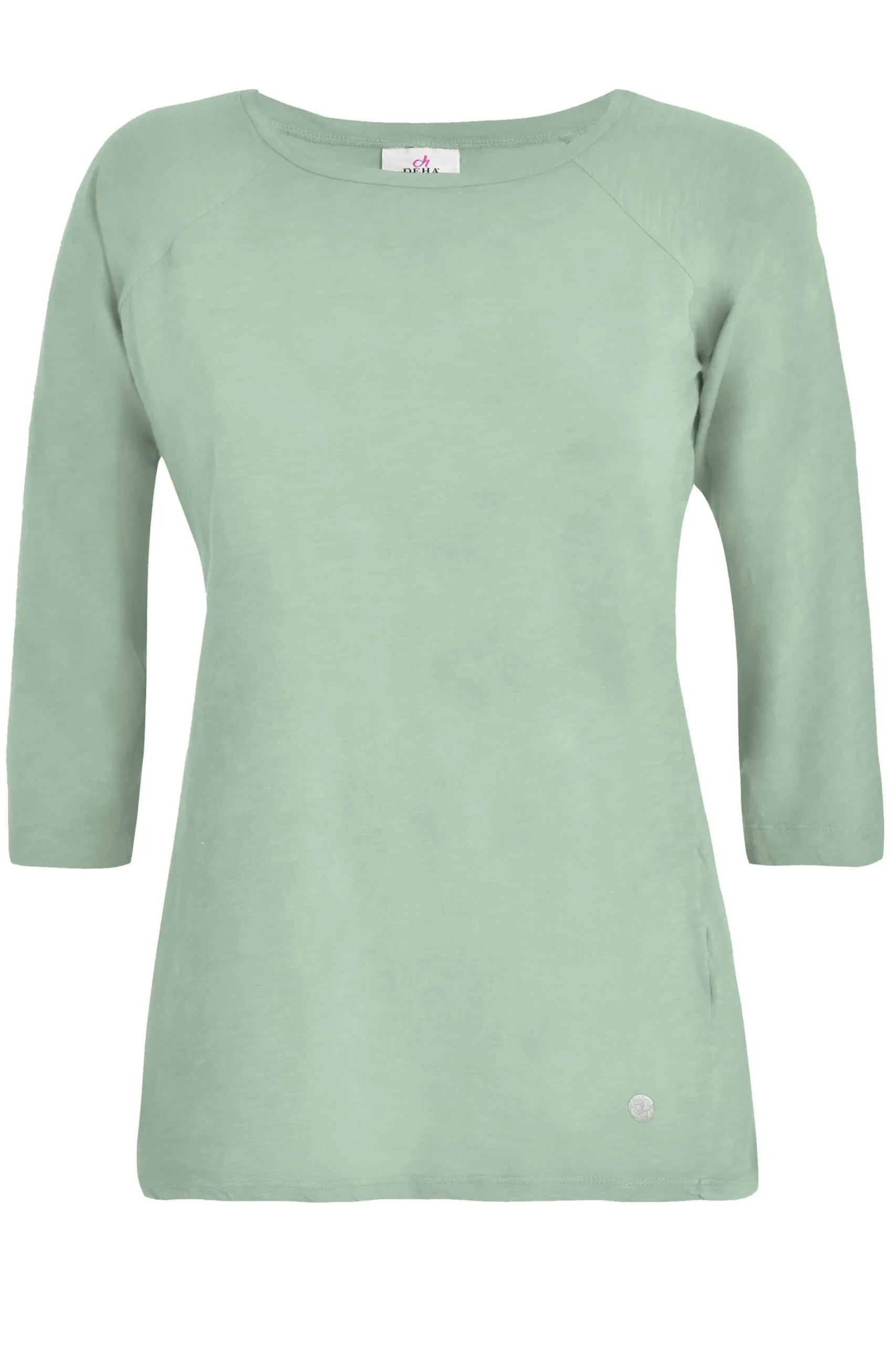 Best Sale T-Shirt Manica 3/4 In Jersey Fiammato Verde Donna Top & T-Shirts
