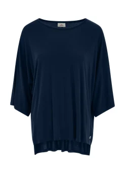 Flash Sale T-Shirt Maxi In Viscosa Blu Donna Top & T-Shirts